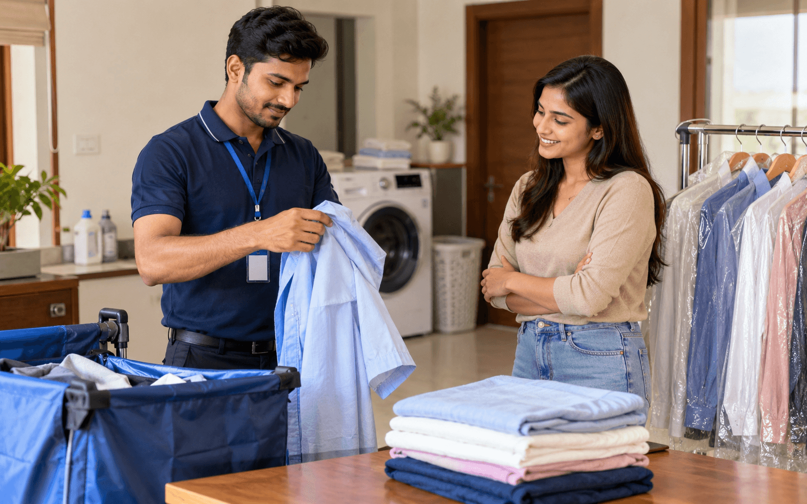 Laundry Service, Ironing Service, and In-Home Laundry Help,