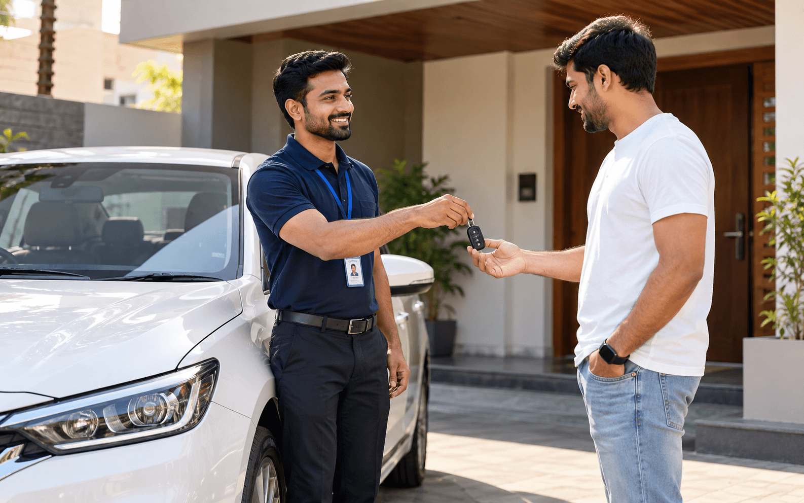 Vehicle Pickup & Drop-Off Driver arranged around the customer’s requested