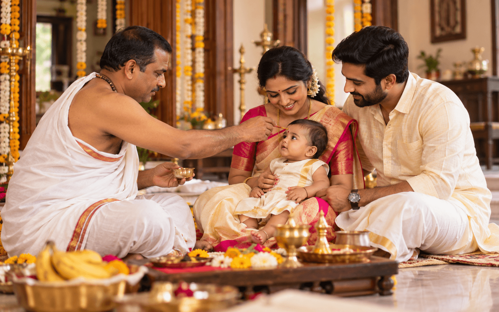 Namkaran / Baby Naming Ceremony, Mundan / First Haircut Ceremony, and Annaprashan