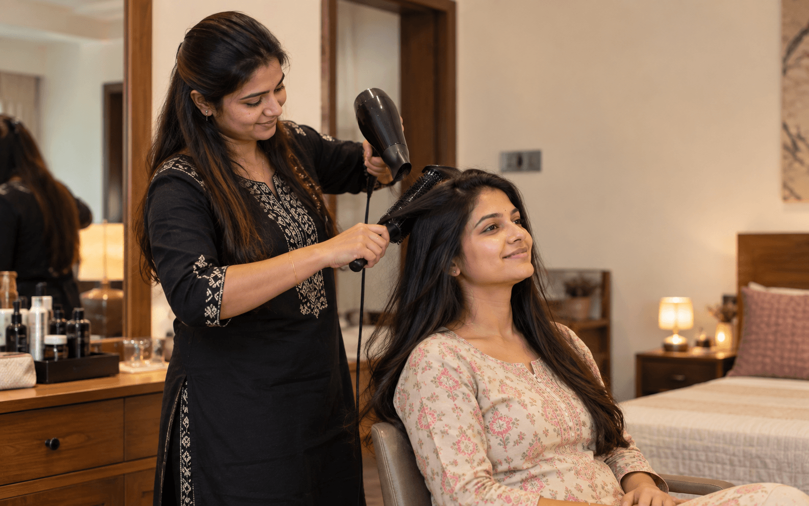 Haircut & Styling, Hair Coloring, and Hair Treatment
